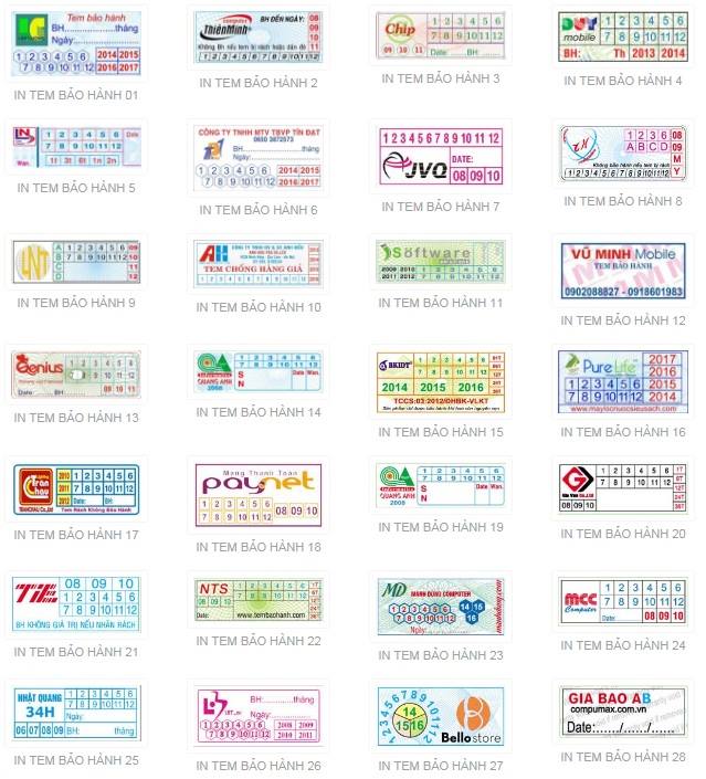 bảng giá in tem bảo hành tem vỡ giá rẻ quận 6