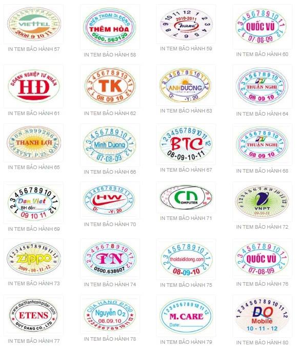 in tem bảo hành giá rẻ tại an giang