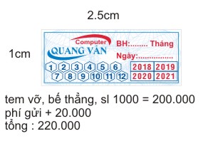 in tem vỡ giá rẻ Quận Tân Phú