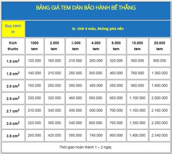 in tem bảo hành máy tính giá rẻ